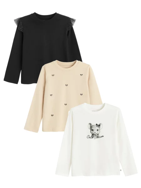 COOL CLUB by SMYK Tricou bej / negru alb