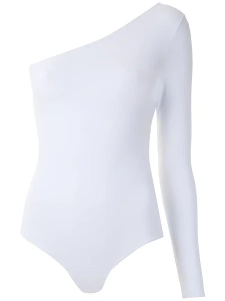 Body Amir Slama cu model floral din dantelă alb