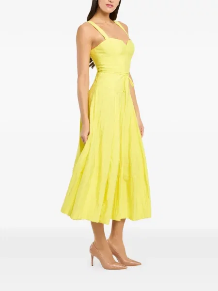 Rochie Cinq A Sept evazată de costum galben