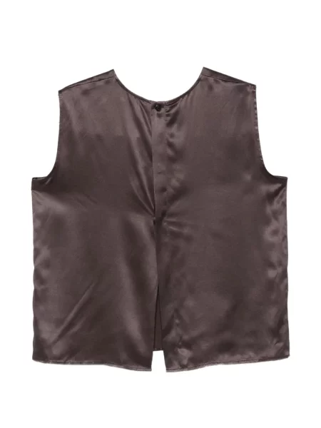 Top Dusan din satin maro