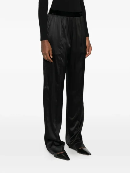 Pantaloni Tom Ford de mătase negru