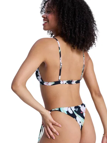 Trójkątny stanik bikini dla Kobiety PRINTED ESSENTIALS czarny