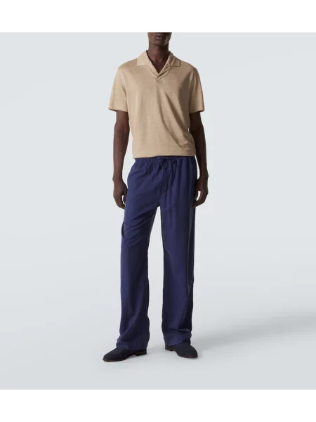 Tricou polo Zegna de in bej