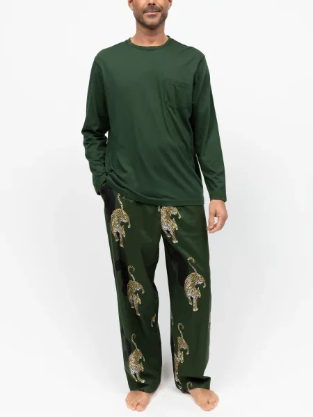 Піжама CYBERJAMMIES Olive бавовна/модал зелений