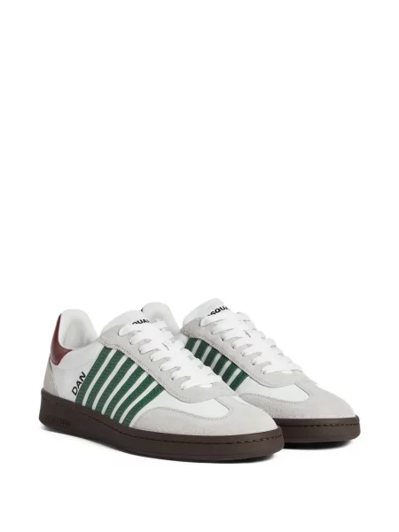 Sneakerși Dsquared2 din piele de căprioară alb