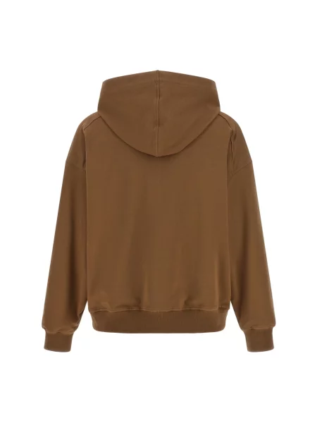 Bluza z kapturem Brunello Cucinelli z kapturem brązowa