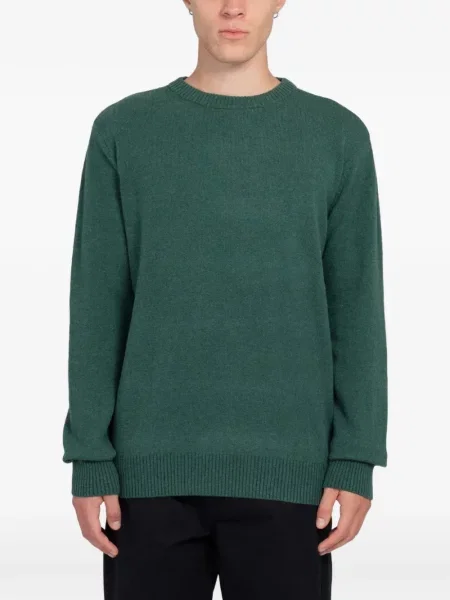 Pulover Minimum cu decolteu rotund verde