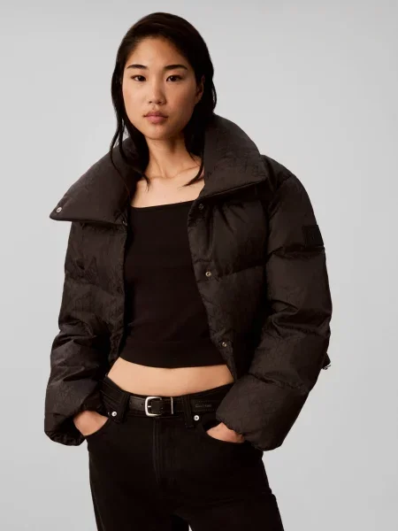 Calvin Klein Jeans Geacă de puf | Cropped Fit negru