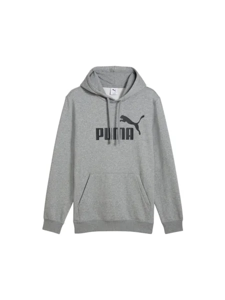 Mikina s kapucňou Puma s autogramom sivá