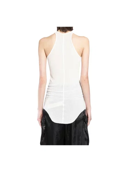 Top Rick Owens bez rękawów biały