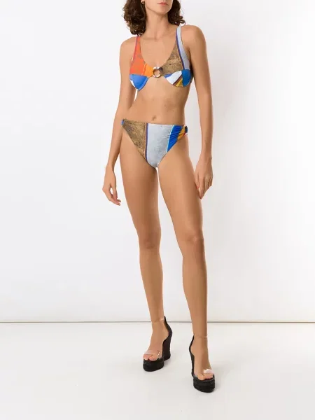 Raštuotas bikinis Amir Slama mėlyna