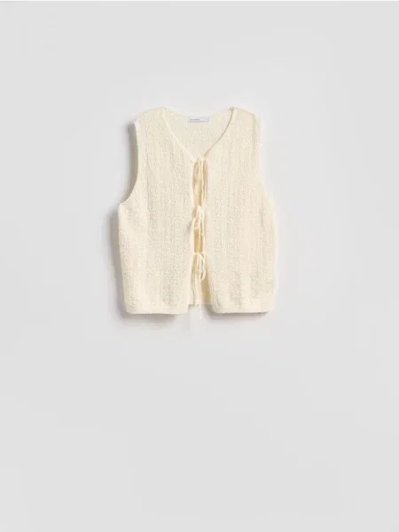 Reserved Жилет з завязками нюдовий 