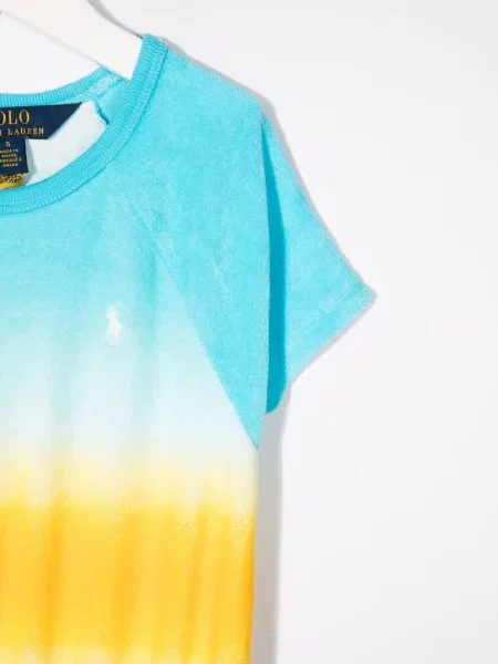 Sukienka koszulowa dziecięca Polo Ralph Lauren niebieska