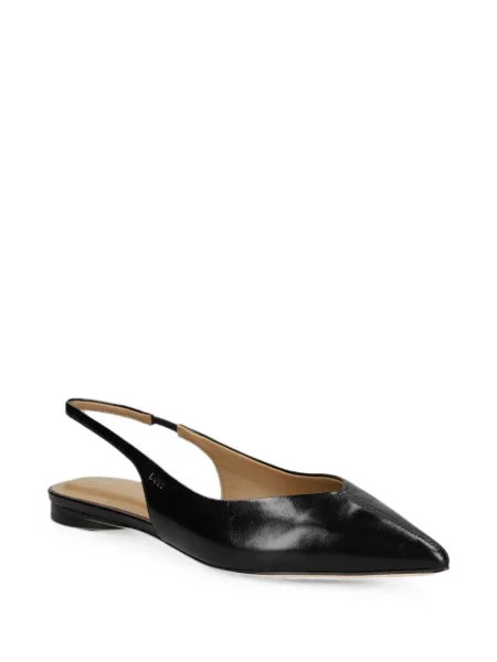 Pantofi cu toc Boss din piele slingback negru