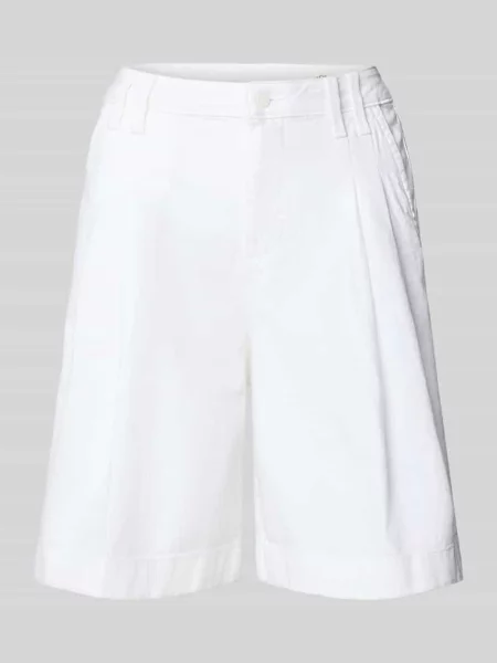 Bermudy o kroju relaxed fit z mieszanki bawełny S.oliver Red Label białe