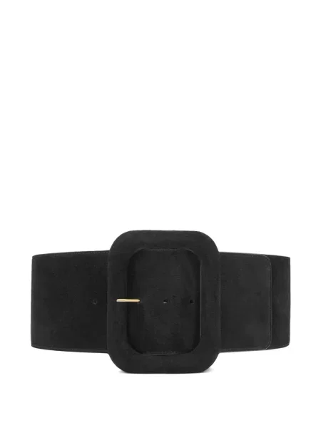 Curea Ami Paris din piele de căprioară cu cataramă negru