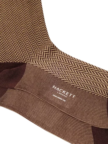 Șosete Hackett London cu model herringbone maro