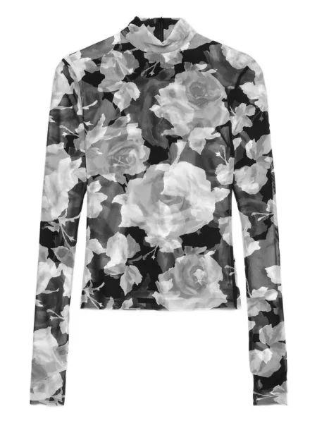 Top Msgm cu model floral negru