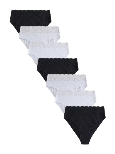 Next Slip gri deschis / negru alb
