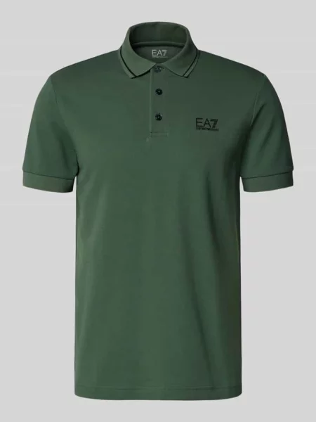 Koszulka polo o kroju regular fit z nadrukiem z logo Ea7 Emporio Armani zielona