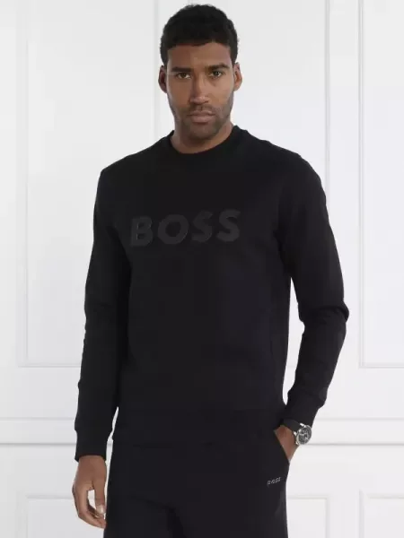 BOSS GREEN Hanorac Salbo negru