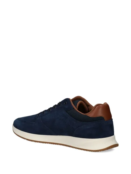 Sneakerși Tommy Hilfiger din piele de căprioară albastru