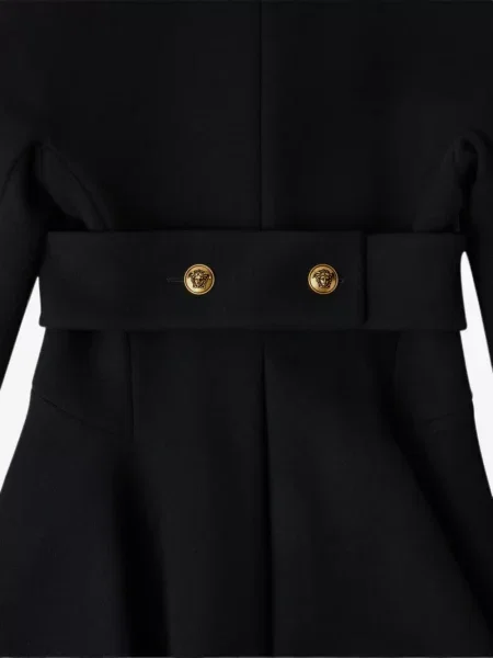 Palton Versace de lână negru