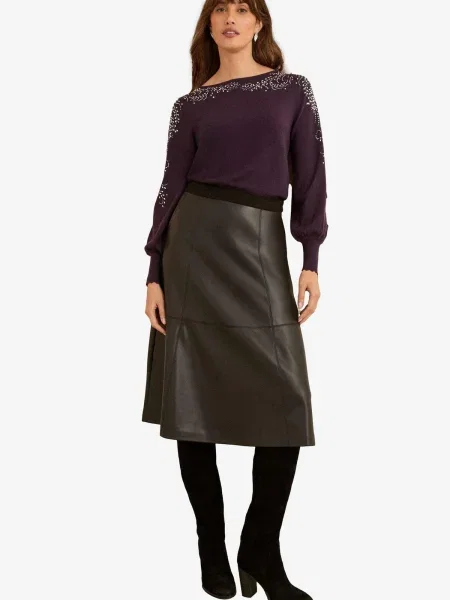 Love & roses Pulover mov închis