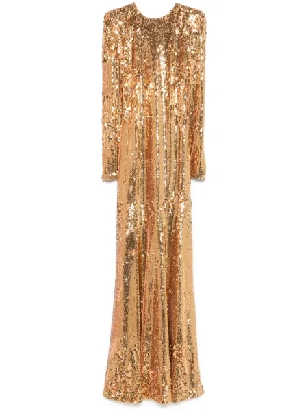 Maksi sukienka maxi V:pm Atelier garniturowa złota