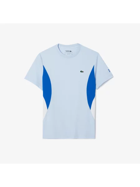 Lacoste Koszulka Sport X Novak Djokovic Regular Fit Crew Neck T-Shirt niebieski