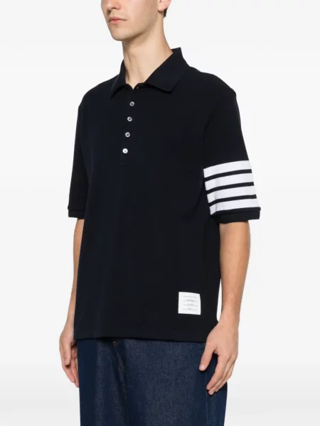 Ριγέ polo Thom Browne μπλε