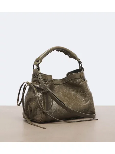Kožni top Balenciaga zelena
