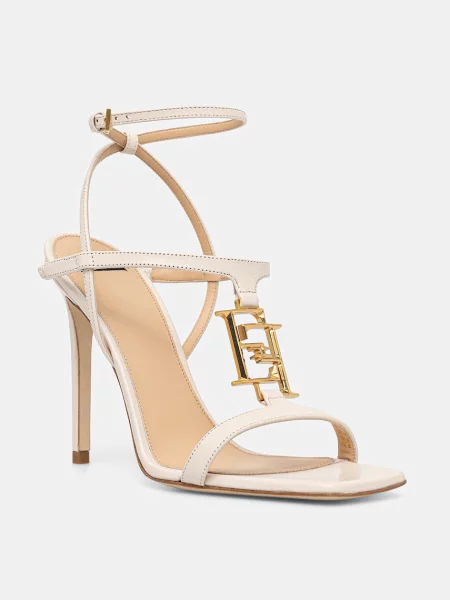 Elisabetta Franchi sandale de piele bej