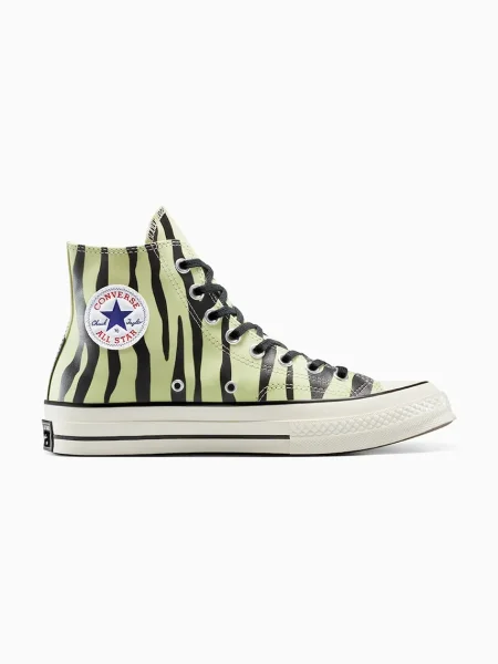 Високи кецове Converse Chuck 70 Glow In The Dark Zebra бежово черно