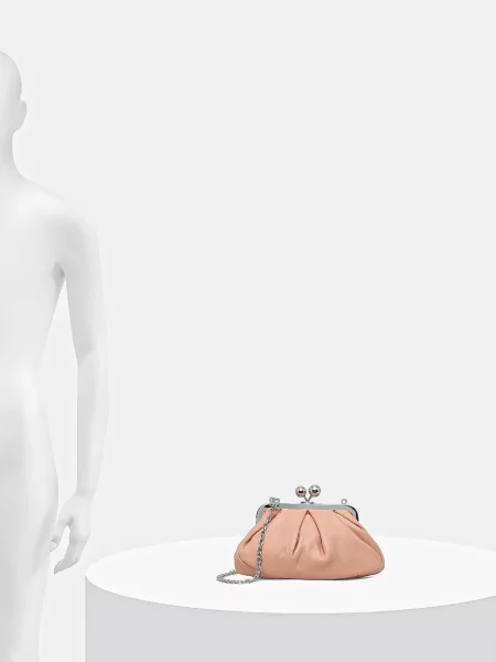 Шкіряна сумочка Weekend Max Mara PRATI рожевий
