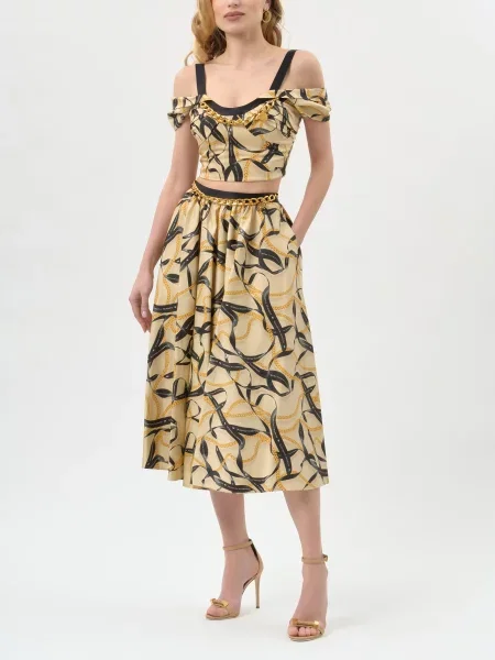 Топ Elisabetta Franchi бежевый