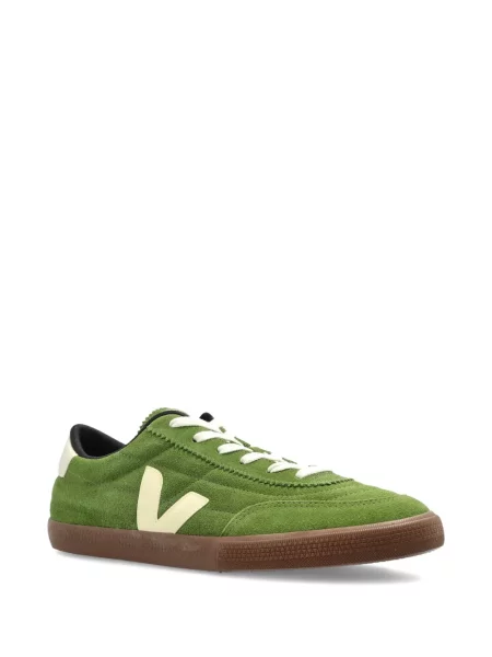 Sneakerși Veja din piele de căprioară verde