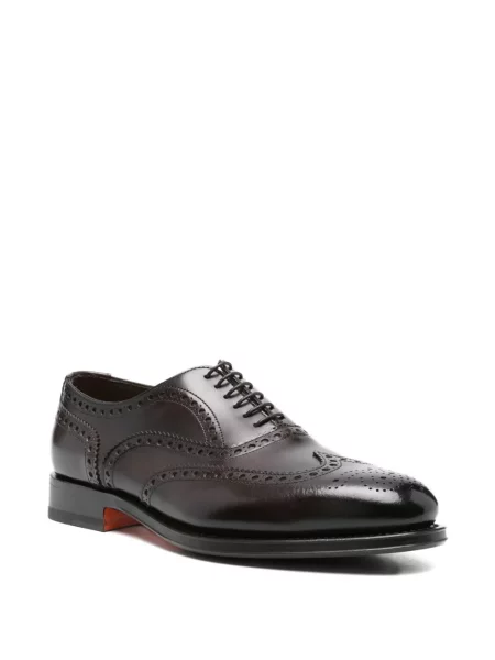 Brogues Santoni din piele negru