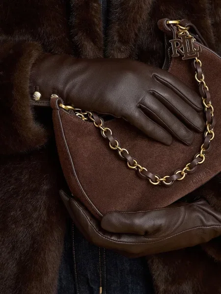 Кожаные перчатки Lauren Ralph Lauren