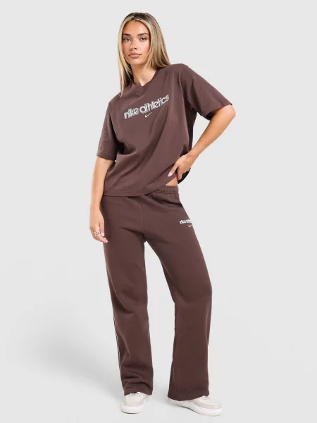 Nike T-Shirt W Nsw Essntl Ss Tee Boxy Gls brązowa