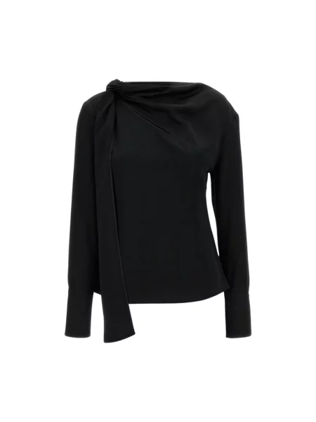 Jedwabna bluzka Givenchy biznesowa czarna