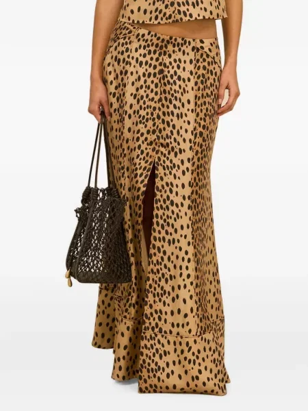Fusta maxi Cult Gaia cu imagine cu model leopard