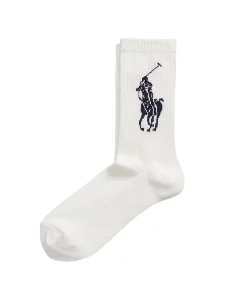 Ριγέ δερμάτινος κάλτσες Polo Ralph Lauren με κορδόνι μαύρο
