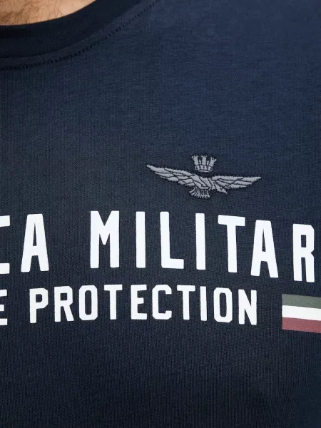 Футболка Aeronautica Militare з принтом синій