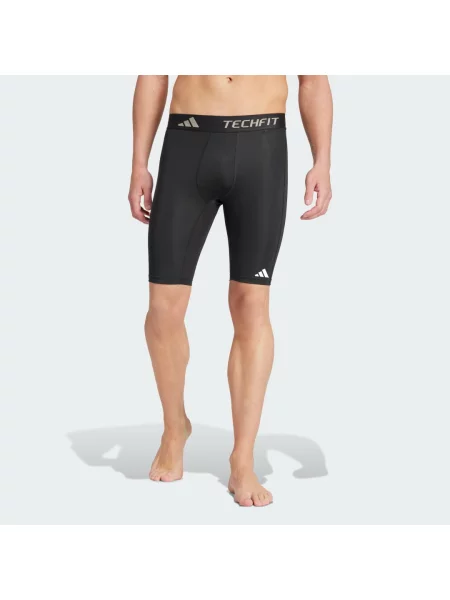 Krótkie kompresyjne legginsy treningowe TECHFIT czarne