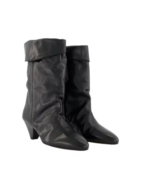 Botki Isabel Marant skórzane czarne