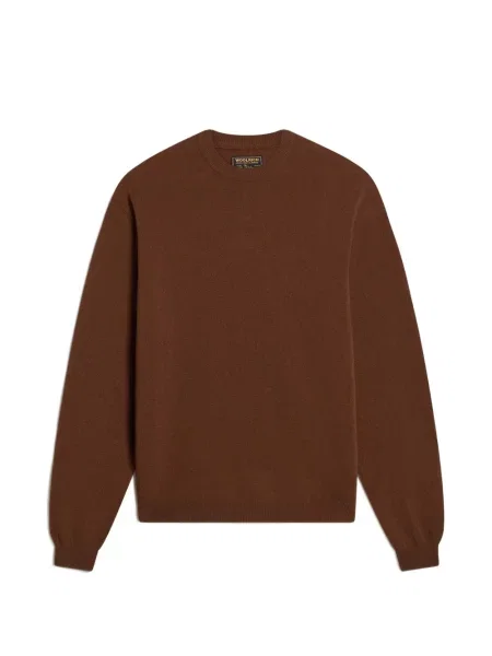 Pulover Woolrich cu decolteu rotund maro