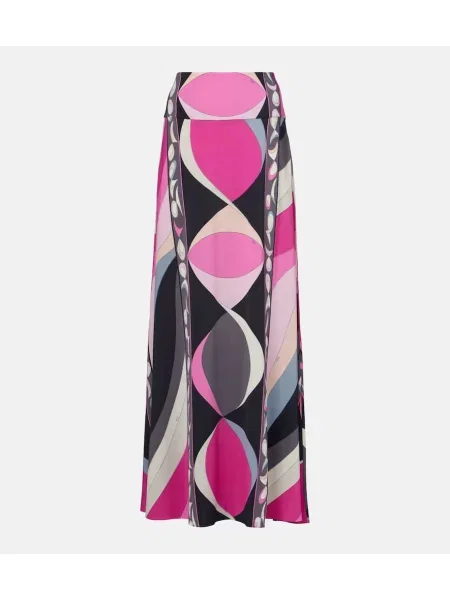 Fusta maxi Pucci din satin negru