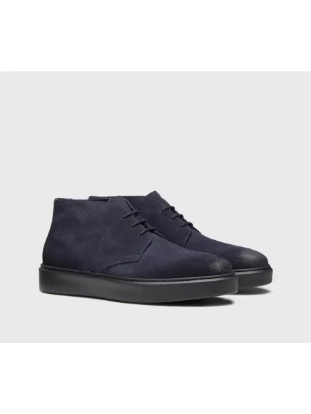 Buty do kostki Doucal's zamszowe niebieskie