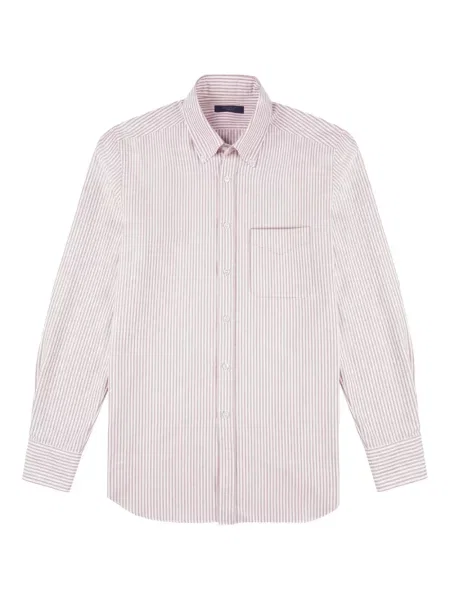 Pruhovaná keprová košile Glanshirt bílá